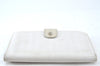 Authentic CHANEL Caviar Skin CC Logo Long Wallet Purse Red White 2Set K7730