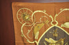 Authentic HERMES Carre 90 Scarf "SPRINGS" Silk Brown K7732