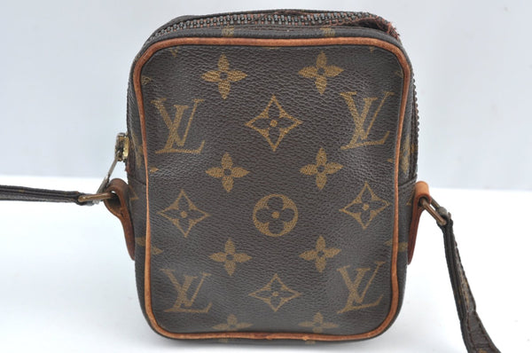 Auth Louis Vuitton Monogram Mini Poche Danube Shoulder Cross Bag M45268 LV K7737