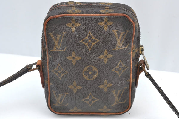 Auth Louis Vuitton Monogram Mini Poche Danube Shoulder Cross Bag M45268 LV K7737