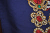Authentic CHANEL Scarf Jewelry Motif Silk Navy Blue K7746