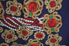 Authentic CHANEL Scarf Jewelry Motif Silk Navy Blue K7746