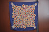 Authentic CHANEL Scarf Jewelry Motif Silk Navy Blue K7746