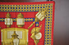 Authentic HERMES Carre 90 Scarf "FEUX DE ROUTE" Silk Red K7752