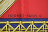 Authentic HERMES Carre 90 Scarf "FEUX DE ROUTE" Silk Red K7752