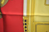 Authentic HERMES Carre 90 Scarf "FEUX DE ROUTE" Silk Red K7752