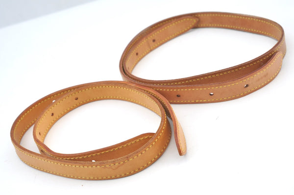 Authentic Louis Vuitton Leather Shoulder Strap For Bucket GM 31.9" Beige K7753