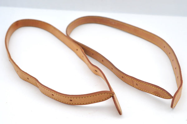 Authentic Louis Vuitton Leather Shoulder Strap For Bucket GM 31.9" Beige K7754