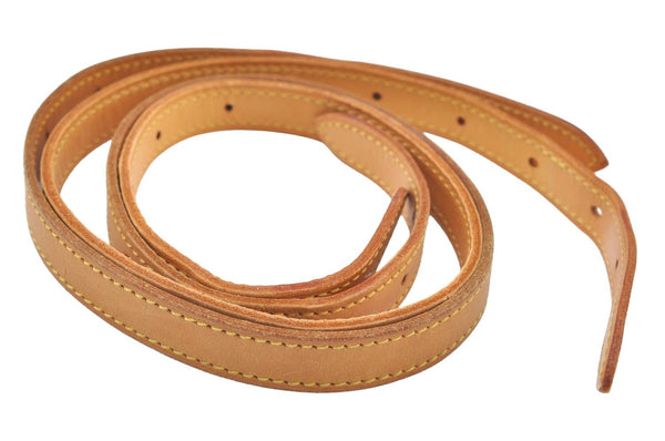 Authentic Louis Vuitton Leather Shoulder Strap For Bucket GM 31.9" Beige K7755