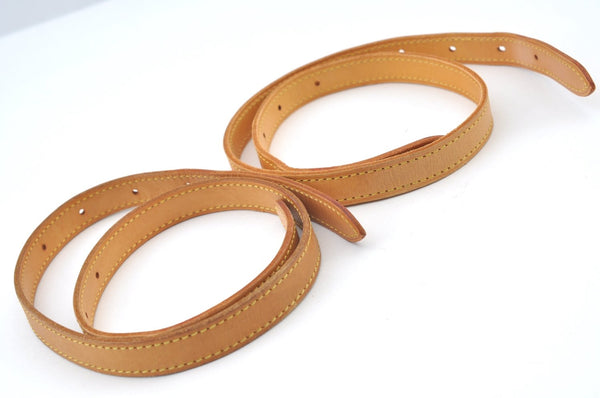 Authentic Louis Vuitton Leather Shoulder Strap For Bucket GM 31.9" Beige K7755