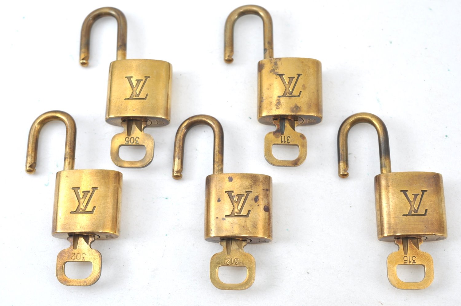 Authentic Louis Vuitton Padlock & Keys 10Set LV K7762