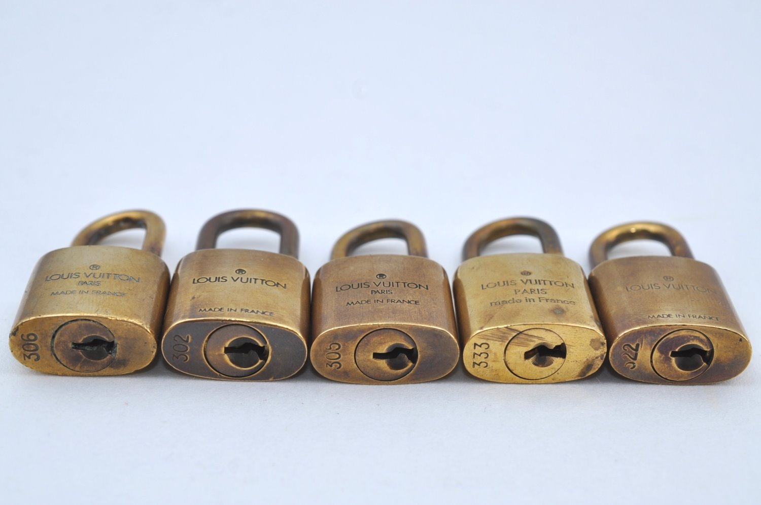 Authentic Louis Vuitton Padlock Gold 10Set LV K7763