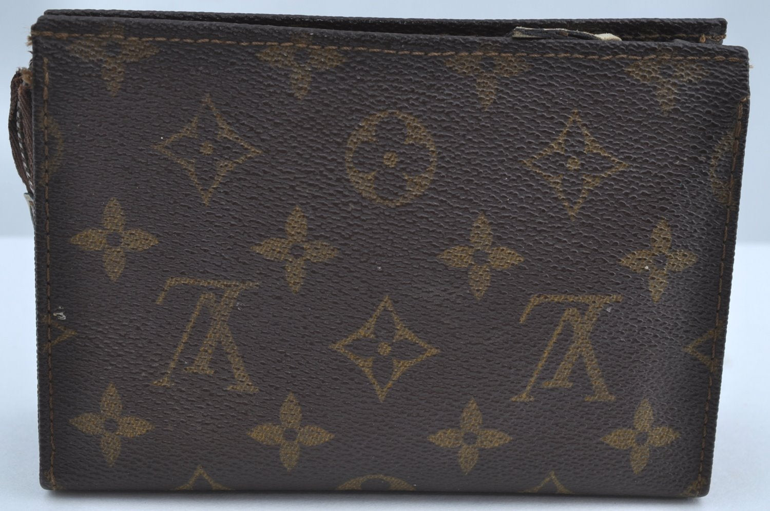 Auth Louis Vuitton Monogram Poche Toilette 15 Cosmetics Pouch Old Model LV K7769