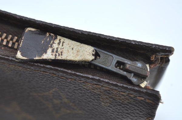 Auth Louis Vuitton Monogram Poche Toilette 15 Cosmetics Pouch Old Model LV K7769