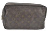 Auth Louis Vuitton Monogram Trousse Toilette 28 Clutch Hand Bag M47522 LV K7771