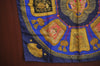 Authentic HERMES Carre 90 Scarf "Paste et Bavalerie" Silk Navy K7774