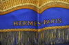 Authentic HERMES Carre 90 Scarf "Paste et Bavalerie" Silk Navy K7774