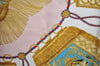 Authentic HERMES Carre 90 Scarf "Paste et Bavalerie " Silk Pink K7790