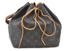 Authentic Louis Vuitton Monogram Petit Noe M42226 Shoulder Drawstring Bag K7792