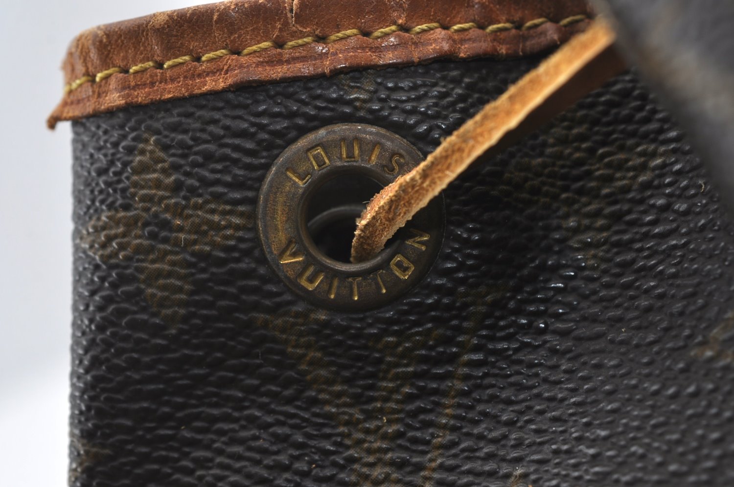 Authentic Louis Vuitton Monogram Petit Noe M42226 Shoulder Drawstring Bag K7792