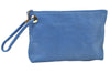 Authentic GUCCI Vintage Clutch Hand Bag Purse PVC Leather Blue K7796