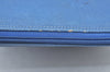 Authentic GUCCI Vintage Clutch Hand Bag Purse PVC Leather Blue K7796