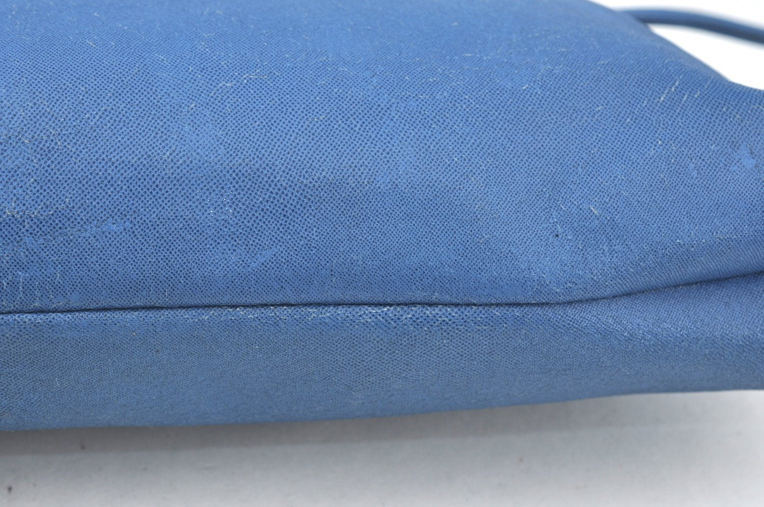 Authentic GUCCI Vintage Clutch Hand Bag Purse PVC Leather Blue K7796