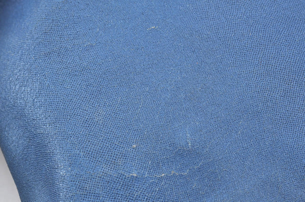 Authentic GUCCI Vintage Clutch Hand Bag Purse PVC Leather Blue K7796