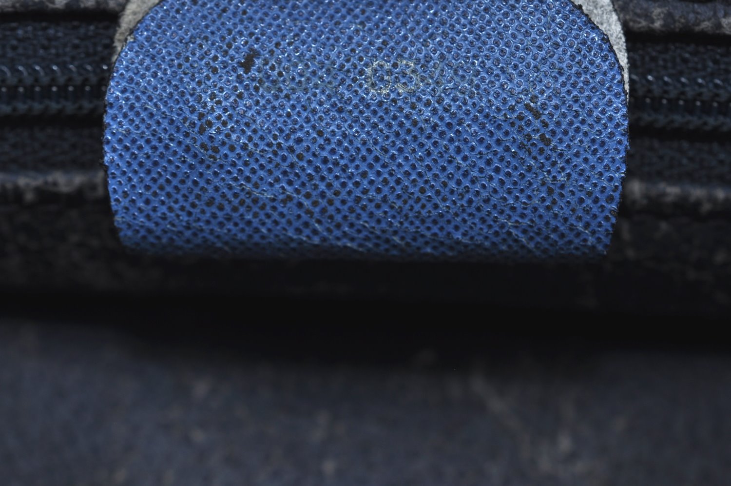 Authentic GUCCI Vintage Clutch Hand Bag Purse PVC Leather Blue K7796