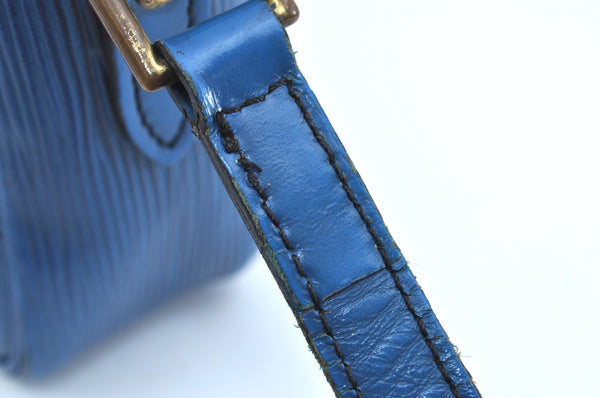 Authentic Louis Vuitton Epi Trocadero 24 Blue Shoulder Bag LV K7802