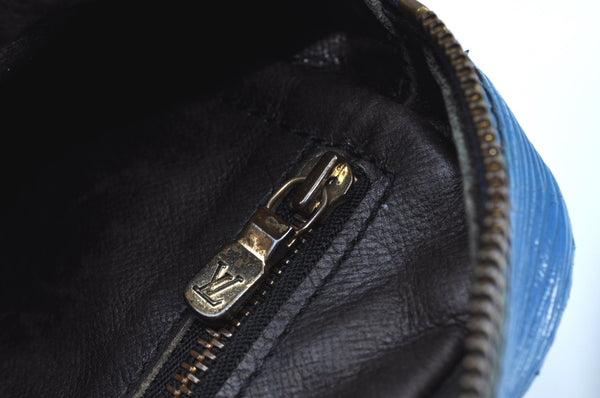 Authentic Louis Vuitton Epi Trocadero 24 Blue Shoulder Bag LV K7802