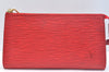 Authentic Louis Vuitton Epi Pochette Accessoires Pouch M5298M Red LV Junk K7804