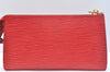 Authentic Louis Vuitton Epi Pochette Accessoires Pouch M5298M Red LV Junk K7804