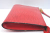 Authentic Louis Vuitton Epi Pochette Accessoires Pouch M5298M Red LV Junk K7804