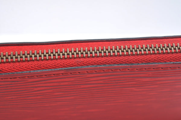 Authentic Louis Vuitton Epi Pochette Accessoires Pouch M5298M Red LV Junk K7804