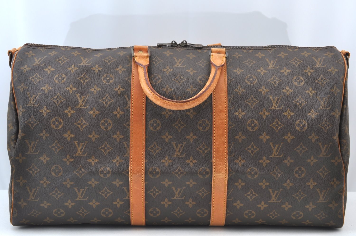 Authentic Louis Vuitton Monogram Keepall Bandouliere 55 M41414 Boston Bag K7805