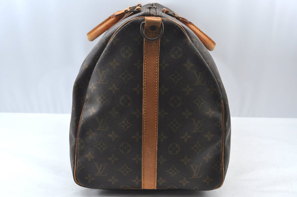 Authentic Louis Vuitton Monogram Keepall Bandouliere 55 M41414 Boston Bag K7805