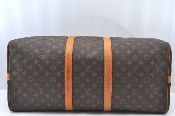 Authentic Louis Vuitton Monogram Keepall Bandouliere 55 M41414 Boston Bag K7805