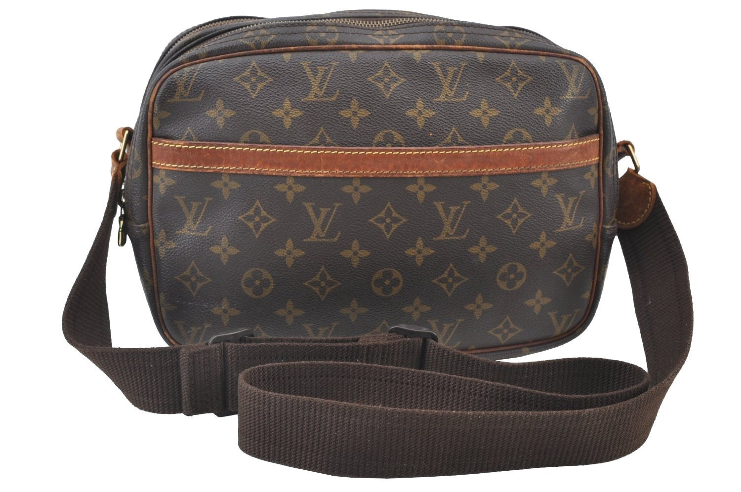 Auth Louis Vuitton Monogram Reporter PM Shoulder Cross Bag M45254 LV Junk K7809