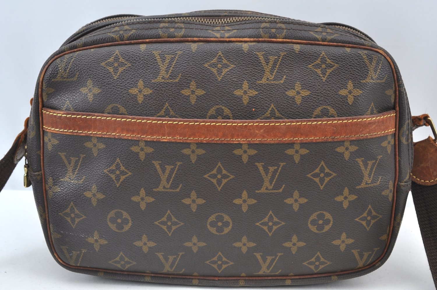 Auth Louis Vuitton Monogram Reporter PM Shoulder Cross Bag M45254 LV Junk K7809