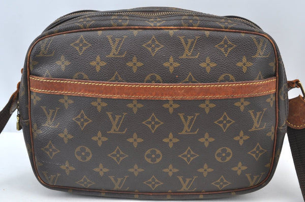 Auth Louis Vuitton Monogram Reporter PM Shoulder Cross Bag M45254 LV Junk K7809