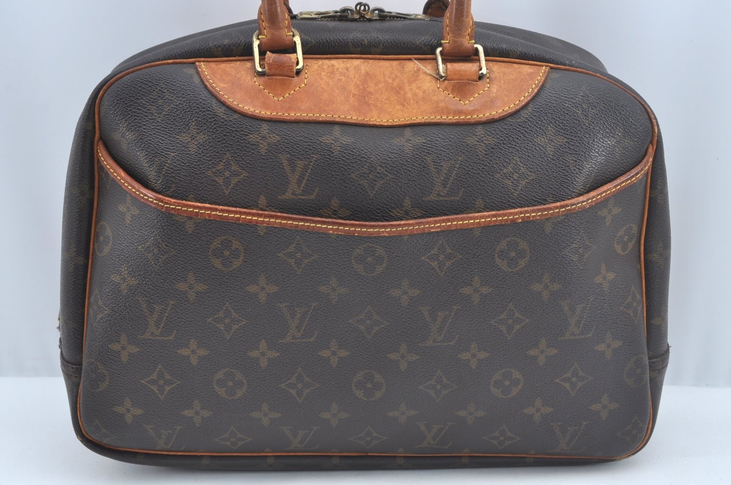 Authentic Louis Vuitton Monogram Deauville Hand Bag M47270 LV K7811