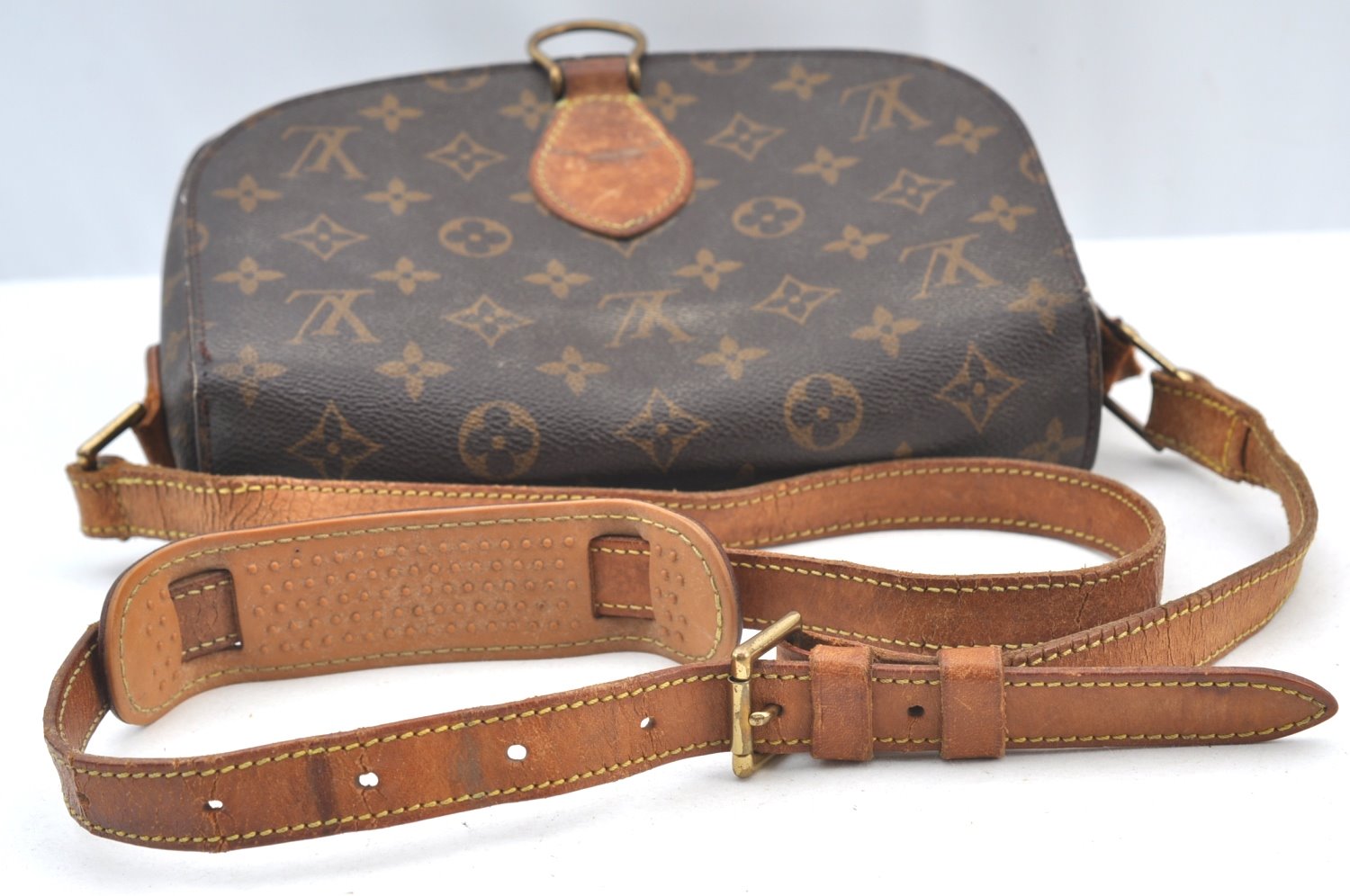 Authentic Louis Vuitton Monogram Saint Cloud GM M51242 Shoulder Cross Bag K7842