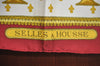 Authentic HERMES Carre 90 Scarf "SELLES A HOUSSE" Silk Bordeaux Red K7845