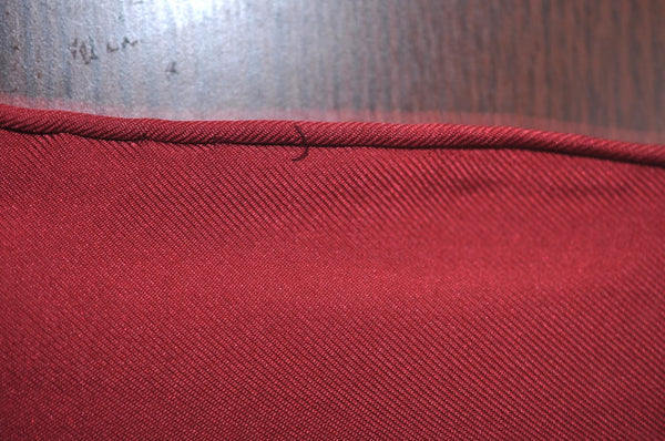 Authentic HERMES Carre 90 Scarf "SELLES A HOUSSE" Silk Bordeaux Red K7845
