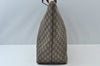 Authentic GUCCI Web Sherry Line GG Plus Tote Bag GG PVC Leather Brown K7850
