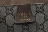 Authentic GUCCI Web Sherry Line GG Plus Tote Bag GG PVC Leather Brown K7850