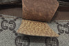 Authentic GUCCI Web Sherry Line GG Plus Tote Bag GG PVC Leather Brown K7850