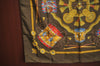 Authentic HERMES Carre 90 Scarf "LES TAMBOURS" Silk Brown K7851