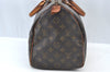 Authentic Louis Vuitton Monogram Speedy 35 Hand Boston Bag M41524 LV K7856